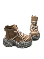 Ghete Dama din piele naturala 10806 YELLOW | ADVANCER