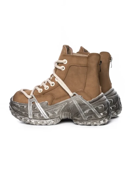 Ghete Dama din piele naturala 10806 YELLOW | ADVANCER