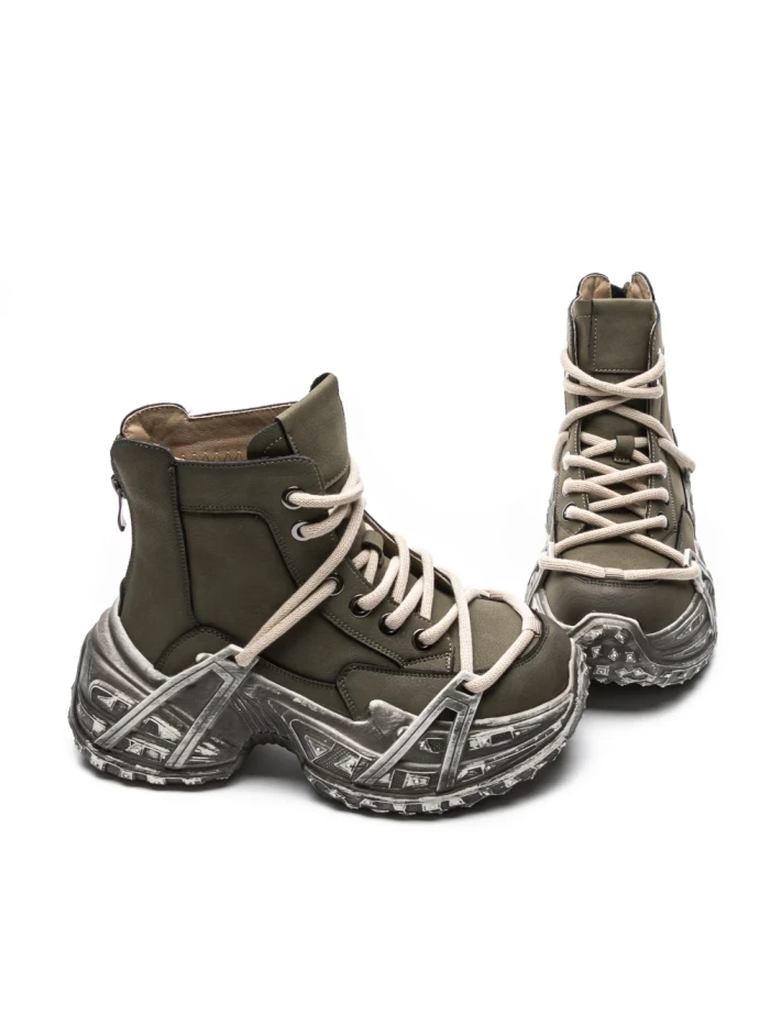 Ghete Dama din piele naturala 10806 GREEN | ADVANCER