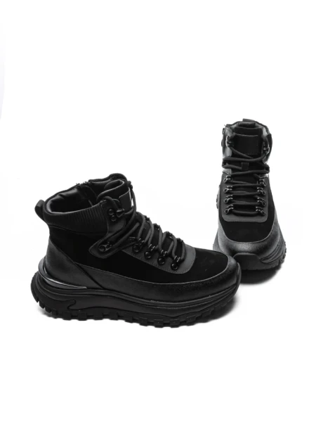 Ghete Barbati din piele naturala 5361 BLACK | ADVANCER