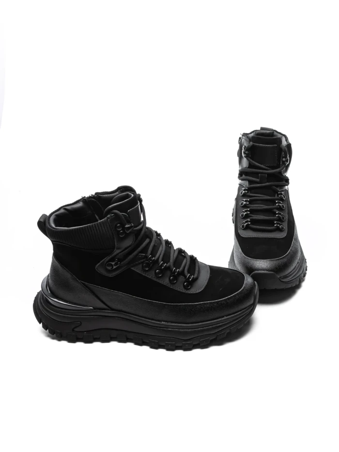 Ghete Barbati din piele naturala 5361 BLACK | ADVANCER