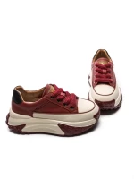 Pantofi Sport Dama din piele naturala KM9071-2 RED | ADVANCER