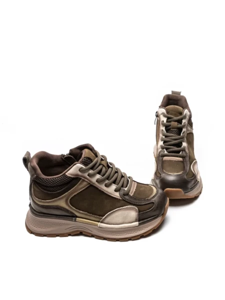 Ghete Dama din piele naturala 8001 KHAKI | ADVANCER