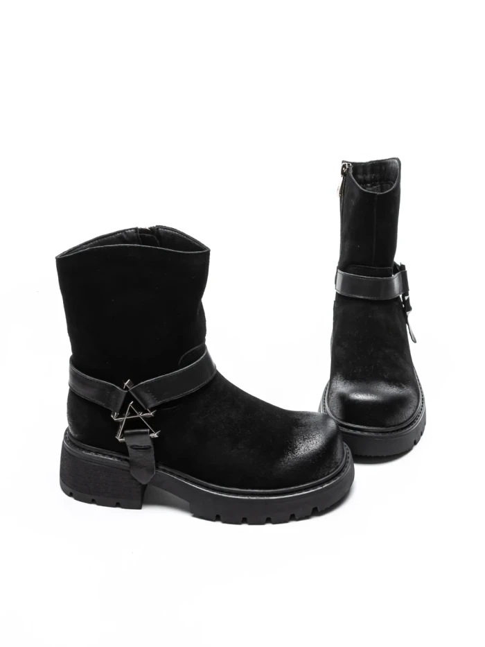 Ghete Dama din piele naturala 10856-2 BLACK | ADVANCER