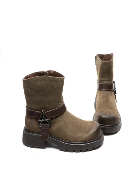 Ghete Dama din piele naturala 10856-2 KHAKI | ADVANCER