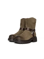 Ghete Dama din piele naturala 10856-2 KHAKI | ADVANCER