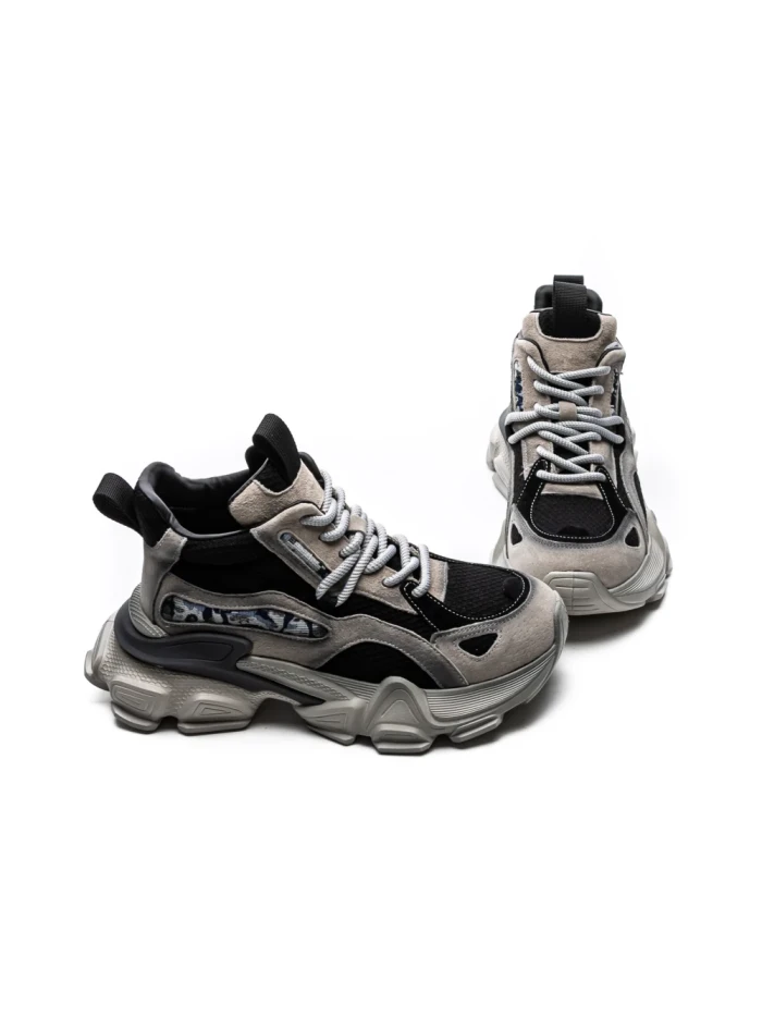 Pantofi Sport Dama din piele naturala Y5797-1 BLACK-GREY | ADVANCER