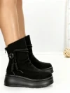 Ghete Dama din piele naturala 6ZP10 BLACK | PANTOFUL
