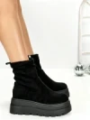 Ghete Dama cu Platforma 68WL35 BLACK | MEI