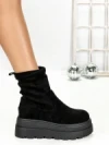 Ghete Dama cu Platforma 68WL35 BLACK | MEI