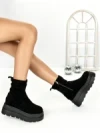 Ghete Dama cu Platforma 68WL35 BLACK | MEI