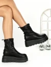 Ghete Dama cu Platforma 68WL35 BLACK | MEI