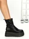 Ghete Dama cu Platforma 68WL35 BLACK | MEI