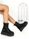 Ghete Dama cu Platforma 68WL35 BLACK | MEI