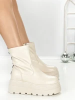 Ghete Dama cu Platforma 68WL35 BEIGE | MEI