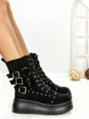 Ghete Dama cu Platforma 6ZP6 BLACK | MEI