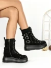 Ghete Dama cu Platforma 6ZP6 BLACK | MEI
