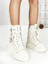 Ghete Dama cu Platforma 6ZP6 WHITE | MEI