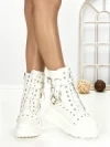 Ghete Dama cu Platforma 6ZP6 WHITE | MEI