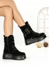 Ghete Dama cu Platforma 6ZP8 BLACK | MEI
