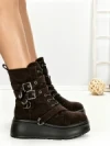 Ghete Dama cu Platforma 6ZP8 BROWN | MEI