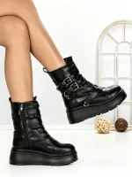 Ghete Dama cu Platforma 6ZP8 BLACK | MEI