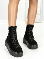 Ghete Dama cu Platforma 68WL37 BLACK | MEI