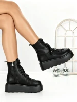Ghete Dama cu Platforma 68WL37 BLACK | MEI