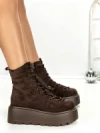 Ghete Dama cu Platforma 68WL37 DARK BROWN | MEI