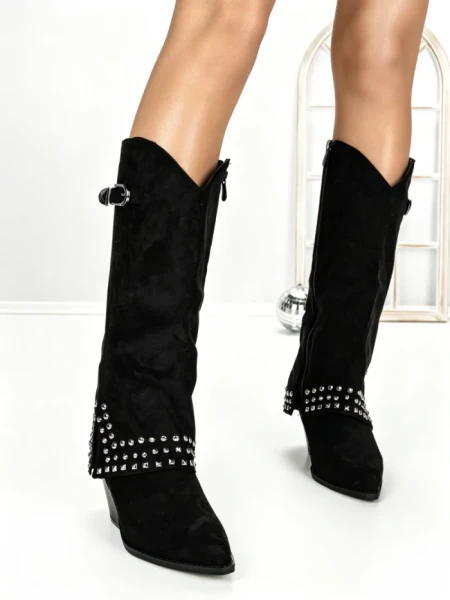 Cizme Dama cu Toc 6AH22 BLACK | MEI