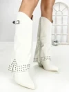 Cizme Dama cu Toc 6AH22 WHITE | MEI