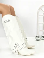 Cizme Dama cu Toc 6AH22 WHITE | MEI