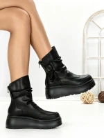 Ghete Dama cu Platforma 6ZP11 BLACK | MEI