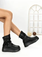 Ghete Dama cu Platforma 6ZP11 BLACK | MEI