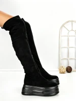 Cizme Dama cu Platforma 68WL27 BLACK | MEI