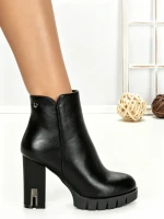 Botine cu Toc Gros 6AH36 BLACK | MEI