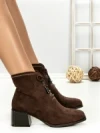 Botine cu Toc Gros 6AH30 DARK BROWN | MEI