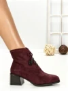 Botine cu Toc Gros 6AH30 WINERED | MEI