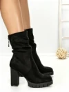 Botine cu Toc Gros 6AH37 BLACK | MEI