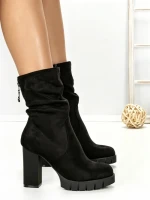Botine cu Toc Gros 6AH37 BLACK | MEI