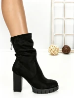 Botine cu Toc Gros 6AH37 BLACK | MEI