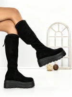 Cizme Dama cu Platforma 68WL25 BLACK | MEI