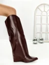 Cizme Dama cu Platforma 6GS3 WINE | MEI