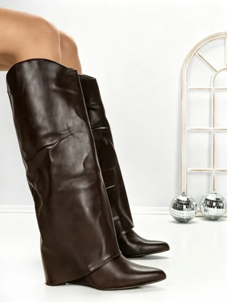 Cizme Dama cu Platforma 6GS3 DARK BROWN | MEI