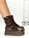 Ghete Dama cu Platforma 56WL2 DARK BROWN | MEI