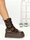 Ghete Dama cu Platforma 56WL2 DARK BROWN | MEI