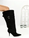 Cizme Dama cu Toc 6XKK5 BLACK | MEI