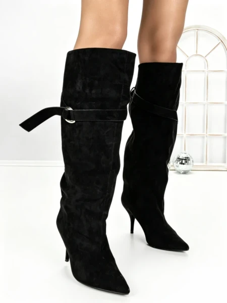 Cizme Dama cu Toc 6XKK5 BLACK | MEI