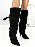 Cizme Dama cu Toc 6XKK5 BLACK | MEI