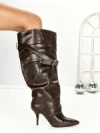 Cizme Dama cu Toc 6XKK5 BROWN | MEI